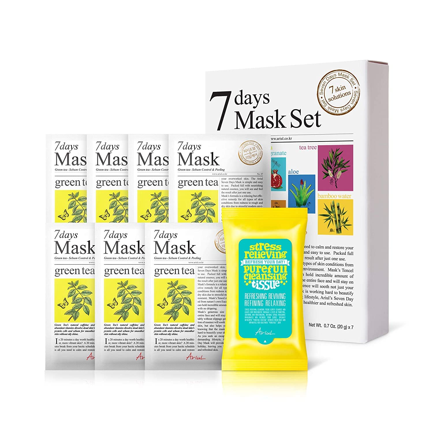 Amazon.com : Ariul 7Days Sheet Masks – Antioxidant & Reduce